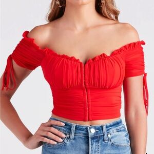 Windsor Hooked in Ruched Top